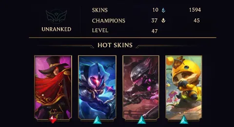 UNRANKED - 47 LVL - 10 SKIN