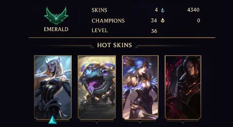 EMERALD IV - 36 LVL - 4 SKIN
