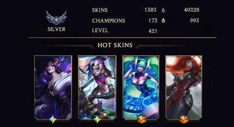 SILVER II - 421 LVL - 1383 SKIN