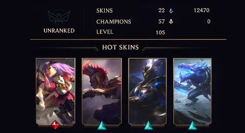 UNRANKED - 105 LVL - 22 SKIN