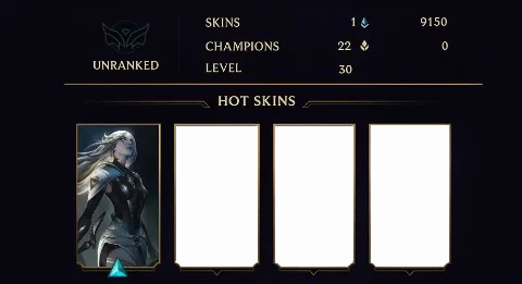 UNRANKED - 30 LVL - 1 SKIN