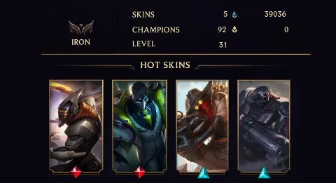 IRON II - 31 LVL - 5 SKIN