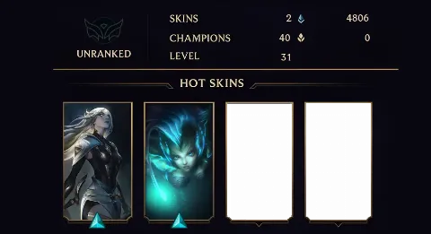 UNRANKED - 31 LVL - 2 SKIN
