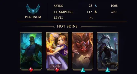 PLATINUM IV - 73 LVL - 23 SKIN