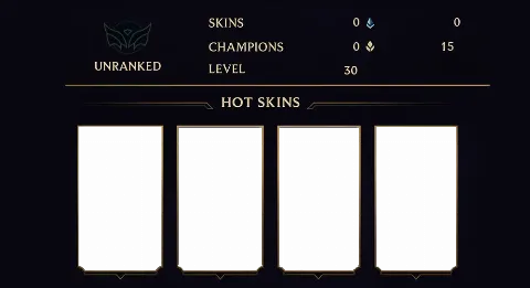 UNRANKED - 30 LVL - 0 SKIN