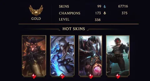 GOLD I - 336 LVL - 99 SKIN