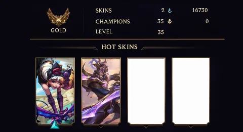 GOLD I - 35 LVL - 2 SKIN