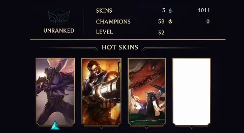 UNRANKED - 32 LVL - 3 SKIN