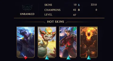 UNRANKED - 47 LVL - 10 SKIN