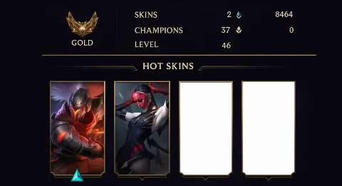 GOLD IV - 46 LVL - 2 SKIN