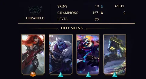 UNRANKED - 70 LVL - 19 SKIN