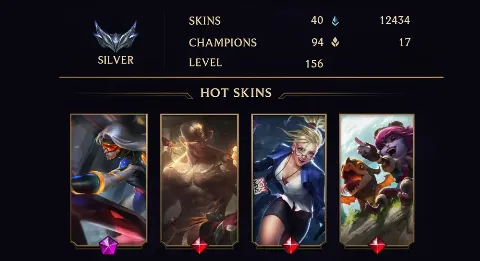 SILVER I - 156 LVL - 40 SKIN