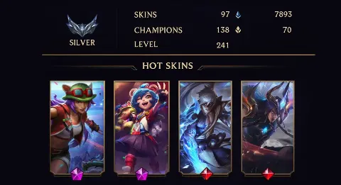 SILVER I - 241 LVL - 97 SKIN