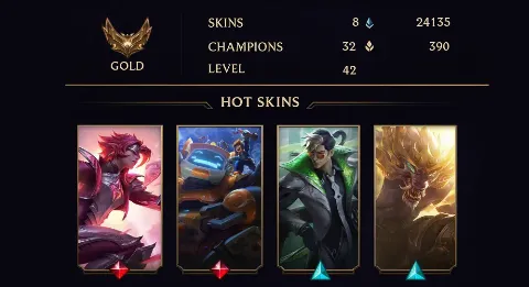 GOLD III - 42 LVL - 8 SKIN