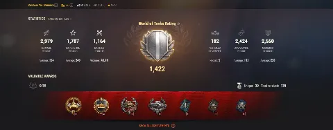 NA | 6 TOP TANKS | 30 PREMIUM TANKS | 777 GOLD | 1164 BATTLES | INACTIVE
