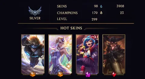 SILVER III - 299 LVL - 98 SKIN