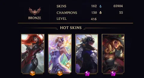 BRONZE III - 416 LVL - 162 SKIN