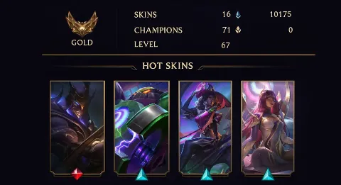 GOLD III - 67 LVL - 16 SKIN