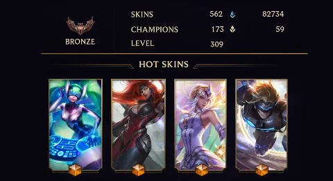 BRONZE II - 309 LVL - 562 SKIN