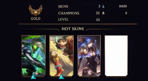 GOLD III - 35 LVL - 3 SKIN