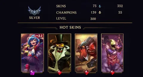 SILVER IV - 300 LVL - 73 SKIN