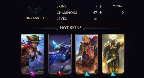 UNRANKED - 30 LVL - 7 SKIN