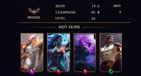 BRONZE II - 49 LVL - 14 SKIN