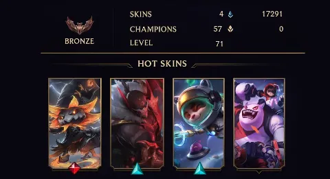 BRONZE II - 71 LVL - 4 SKIN