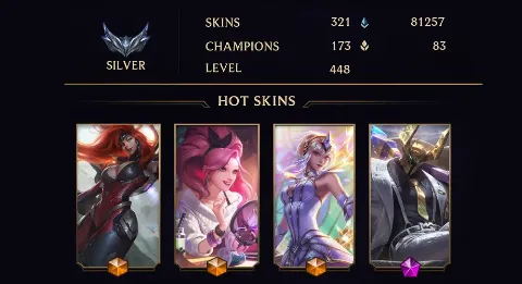 SILVER IV - 448 LVL - 321 SKIN