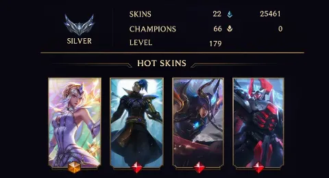 SILVER IV - 179 LVL - 22 SKIN