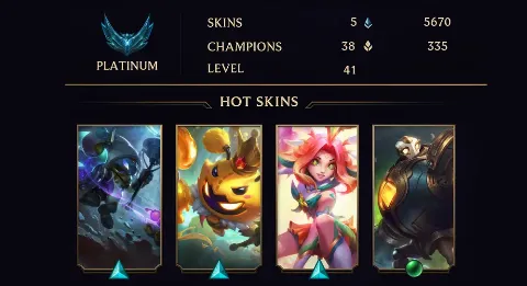 PLATINUM IV - 41 LVL - 5 SKIN