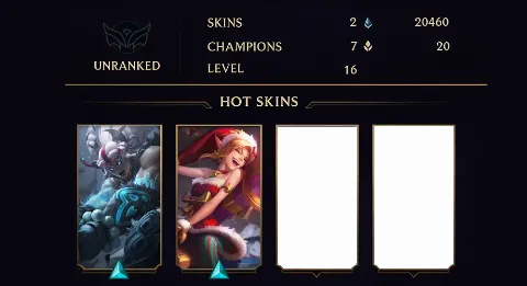 UNRANKED - 16 LVL - 2 SKIN