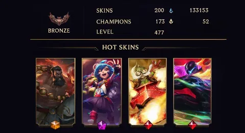 BRONZE I - 477 LVL - 200 SKIN