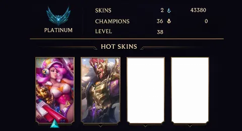 PLATINUM IV - 38 LVL - 2 SKIN