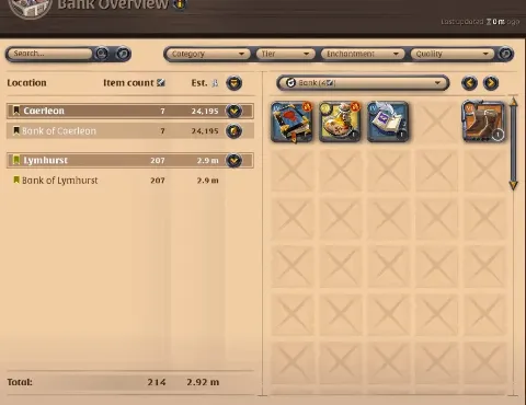 America Server - 2022 Account | Cross bow | Dagger | 125M Total Fame | 1324 Learning Points