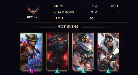 BRONZE I - 40 LVL - 9 SKIN
