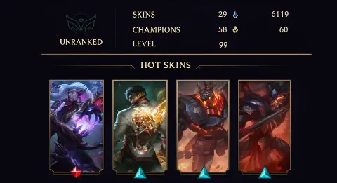 UNRANKED - 99 LVL - 29 SKIN