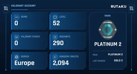 PLATINUM 2 - 52 LVL - 0 SKIN