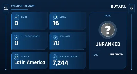UNRANKED - 16 LVL - 0 SKIN