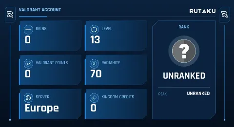 UNRANKED - 13 LVL - 0 SKIN