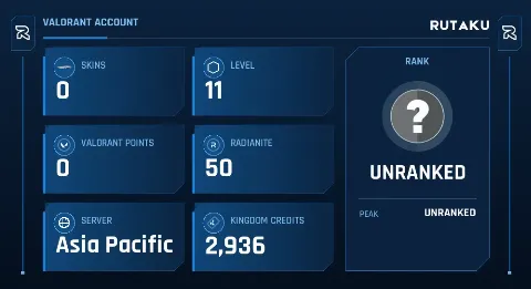 UNRANKED - 11 LVL - 0 SKIN
