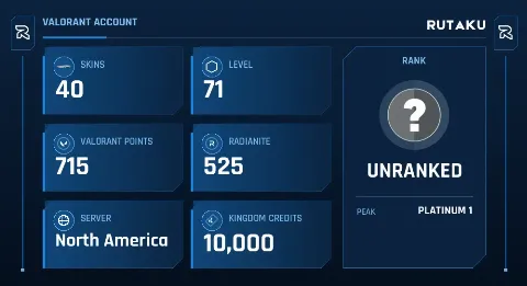 UNRANKED - 71 LVL - 40 SKIN - 2 KNIFE